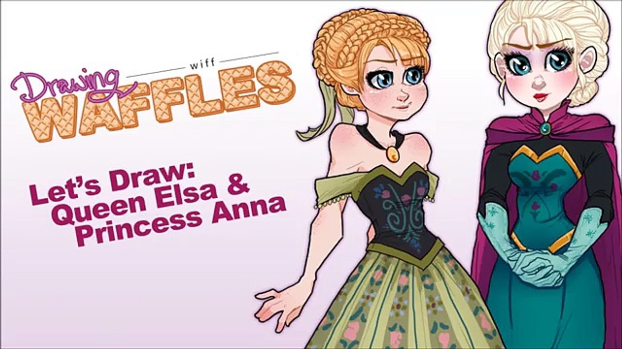 Lets Draw: Queen Elsa & Princess Anna from Disneys Frozen