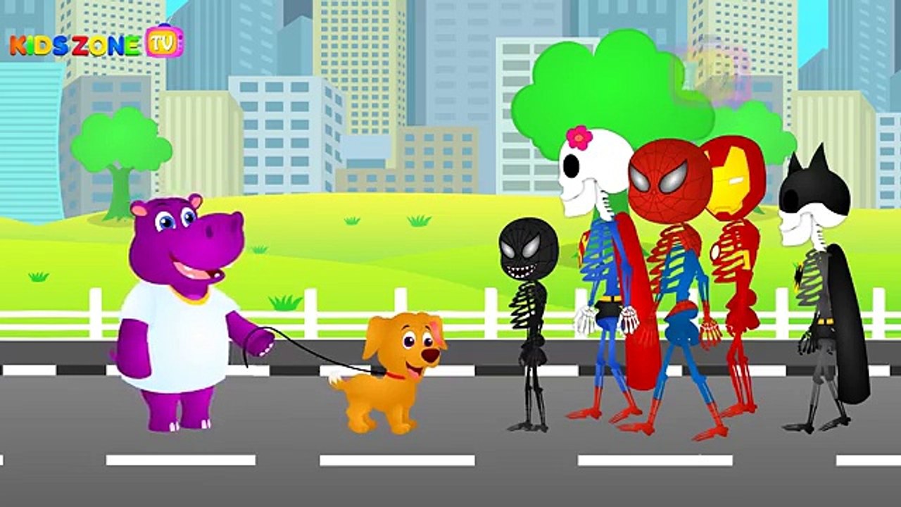 Skeleton Finger Family (Superheroes Skeleton Vs Dog ) Finger Family (Skeleton)