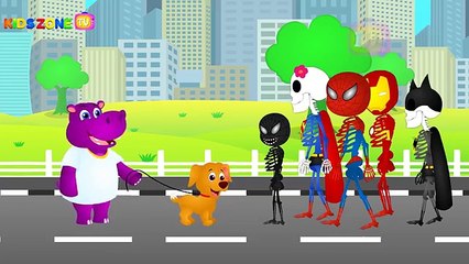 Skeleton Finger Family (Superheroes Skeleton Vs Dog ) Finger Family (Skeleton)