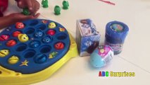Lets Go Fishing Ryan Learn Colors Counting Open Frozen Chocolate Egg Surprise Shopkins Toys Slime