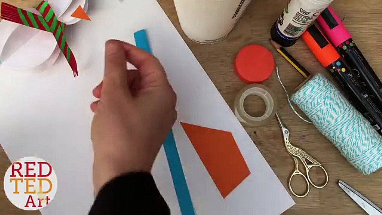 Easy Paper Snowman Ornament DIY