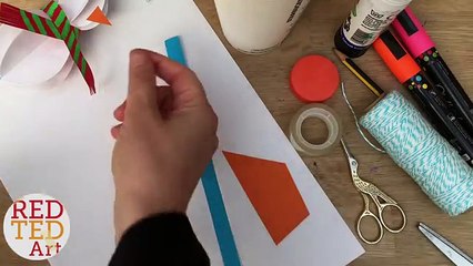 Easy Paper Snowman Ornament DIY