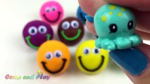 Learn Colors Play Doh Happy Laughing Smiley Face Surprise Toys Fun and Creative for Kids