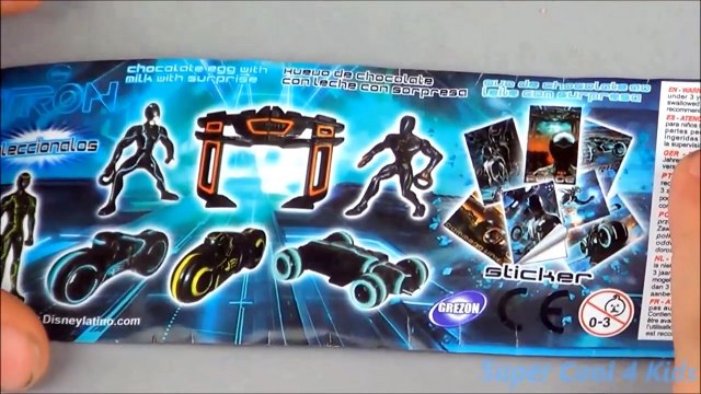 TRON - Awesome 1982 (Disney Movie) Trailer of a 3D Kinder Surprise Egg Unboxing by supercool4kids