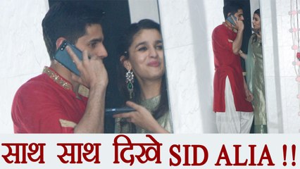Alia Bhatt and Sidharth Malhotra SPOTTED TOGETHER at Diwali Party; Watch video | FilmiBeat