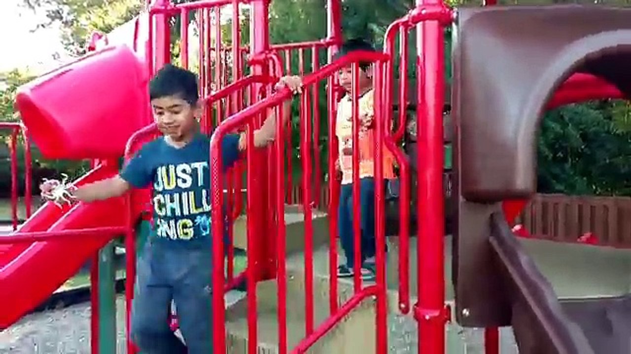 Playing Hide n Seek With Toy SEA ANIMALS on the Playground SLIDES-SHARK toys,Whales,octopus