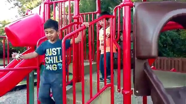 Playing Hide n Seek With Toy SEA ANIMALS on the Playground SLIDES-SHARK toys,Whales,octopus