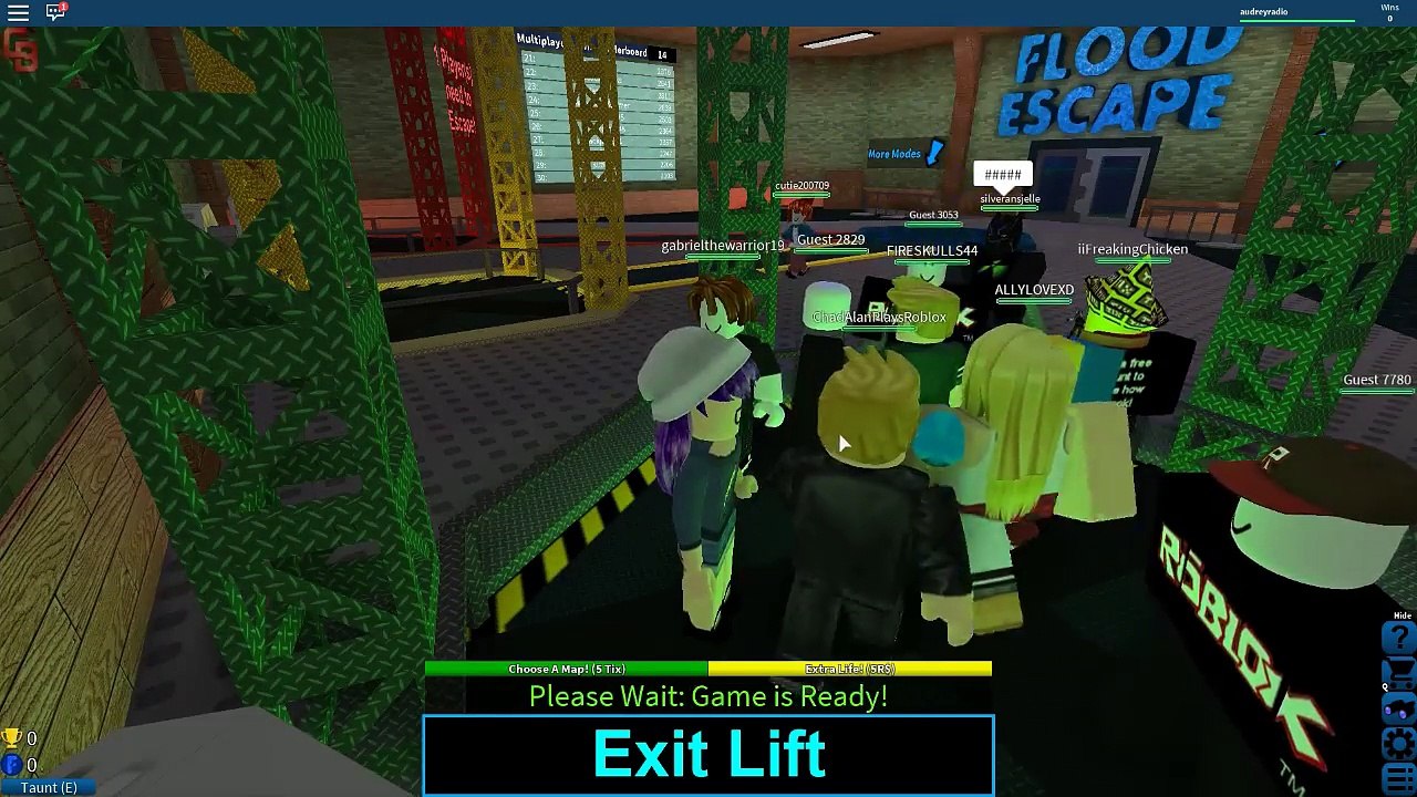 ROBLOX LETS PLAY FLOOD ESCAPE | RADIOJH GAMES & GAMER CHAD