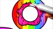 Learn Rainbow Colors l How to Draw Donut l Coloring Pages Videos for Kids l Art Colours for Children