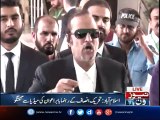 Babar Awan medai talk outside ECP