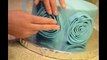 How to decorate a cake with fondant rosets or ribbon roses,rosette,ruffle cake tutorial