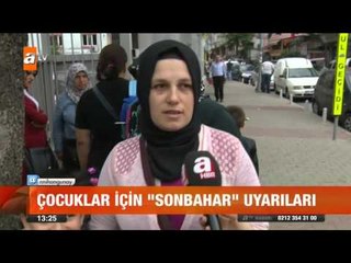 Çocuklar için sonbahar uyarıları - atv Gün Ortası Bülteni