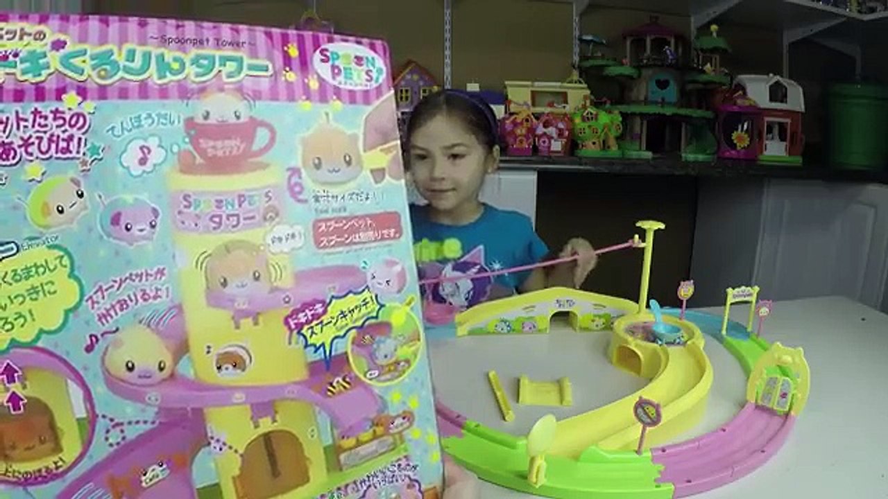MEGA HUGE SPOON PETS SURPRISE EGG TOYS Cute Kitty Cat Toy Pet Hamster & Tower with Slide Unboxing