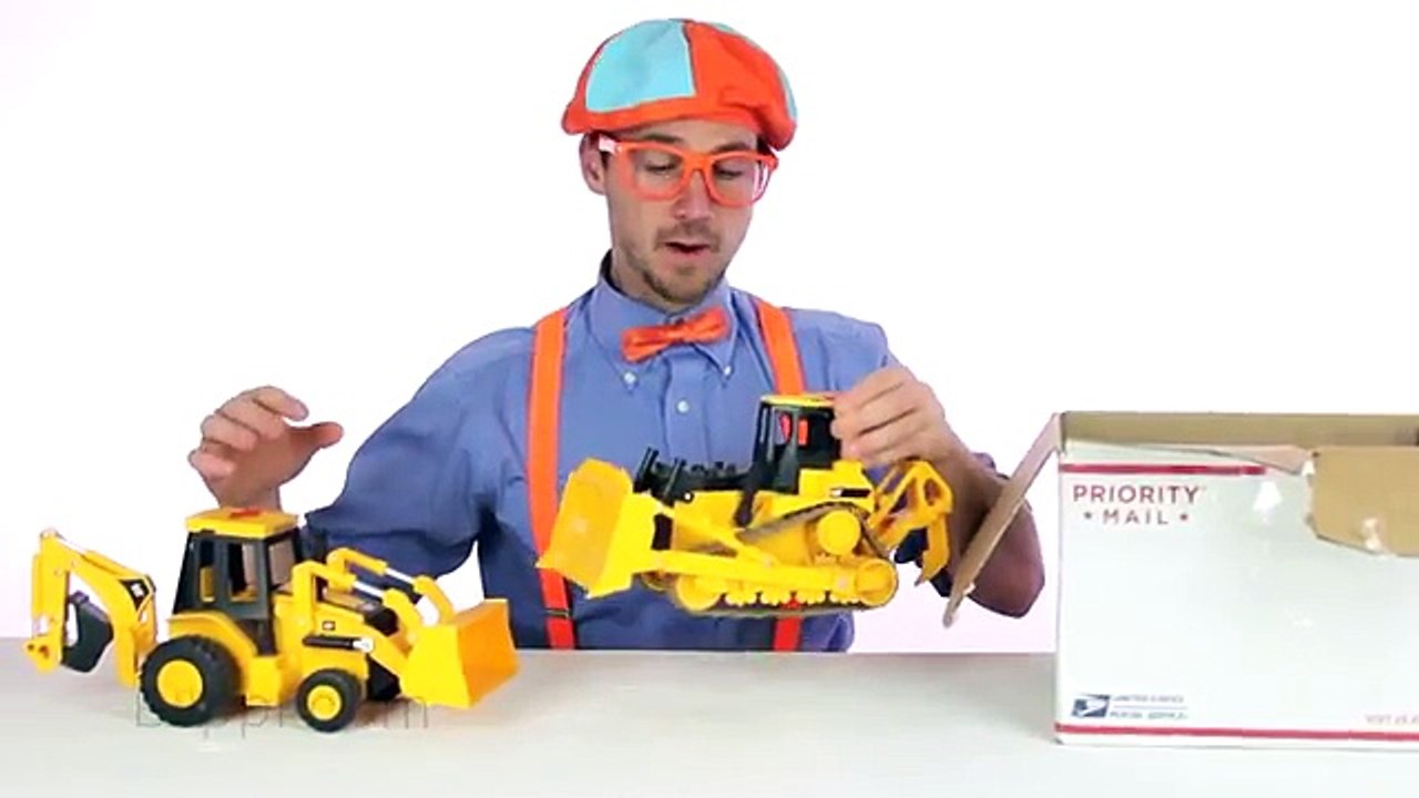 Backhoe Bulldozer For Kids Construction Toys With Blippi Learn