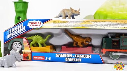 TRAINS FOR CHILDREN VIDEO: Thomas and Friends Samson Train Adventure in Dinosaur Park Cartoon Toys