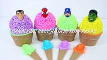 FOAM CLAY ICE CREAM SURPRISE EGGS PAW PATROL SUPERMAN SPIDERMAN HULK CAPTAN AMERICA