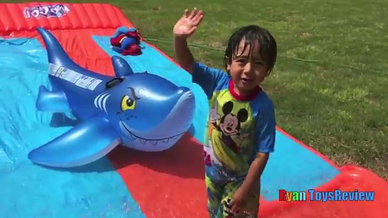 Water Slide for Kids Compilation! Inflatable water toys Kids playtime in the Pool Disney Cars