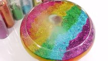 1000 Degree Ball VS Combine Glitter Rainbow Colors Slime Learn Colors Slime Glue Balloon
