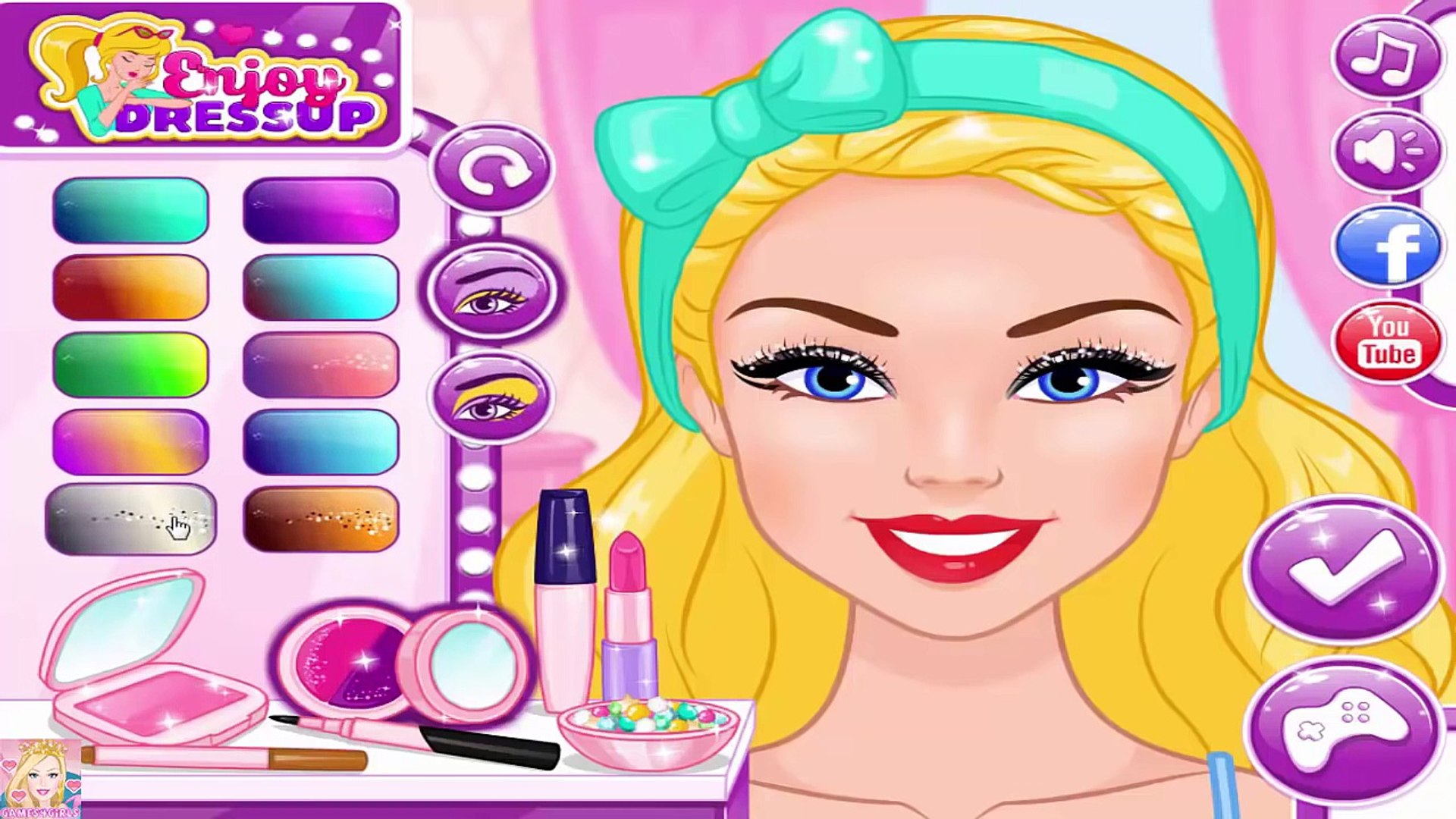 barbie games video makeup