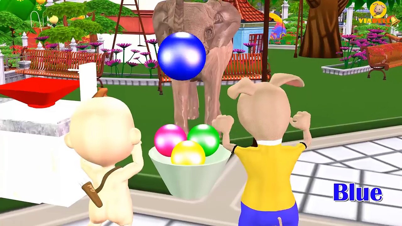 Learn Colors with Dinosaurs Gorilla Elephant | Colors for Children Finger Family Nursery Rhymes