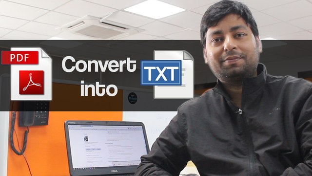 How to convert pdf file to text file (HINDI)