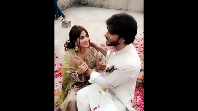 sajal Aly and Imran Abbas Behind the scene of Photoshoot