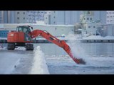 Workers in Japan Show Innovative Way of Clearing Snow