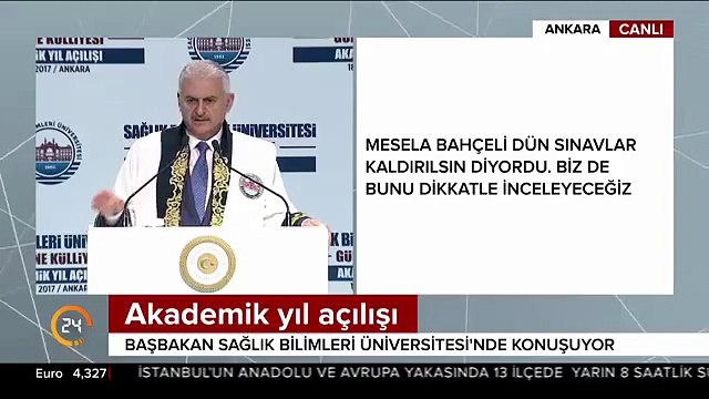 Başbakan Yıldırım'dan TEOG açıklaması