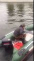 Russian guy takes out his new boat.....