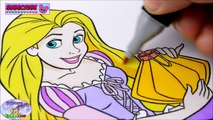 Disney Princess Ariel Belle Rapunzel Merida Coloring Book Surprise Egg and Toy Collector SETC