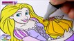 Disney Princess Ariel Belle Rapunzel Merida Coloring Book Surprise Egg and Toy Collector SETC