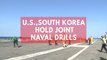 USS Ronald Reagan takes part in joint naval drills with South Korea
