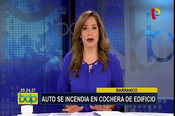 Barranco: auto se incendia en cochera de edificio