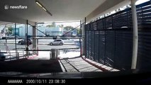 Driver loses control, crashes through wall and into a store