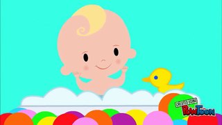 Happy Baby Learns Colors With Colored Play Balls and Finger Family Nursery Rhymes