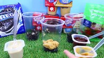 Oreo Cookie Dirt & Gummy Worms Dessert with Snack Pack Chocolate Pudding & Birthday Treats