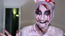 Possessed Scary Nurse Halloween Makeup Transformation / Tutorial