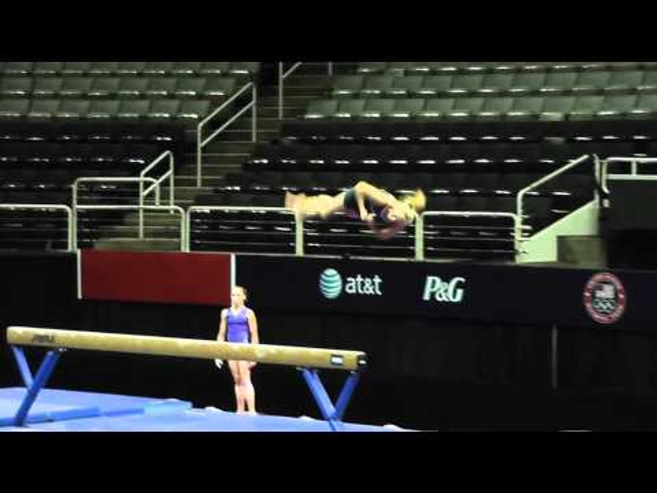 Nastia Liukin - Beam Dismount - 2012 U.S. Olympic Trials Podium Training