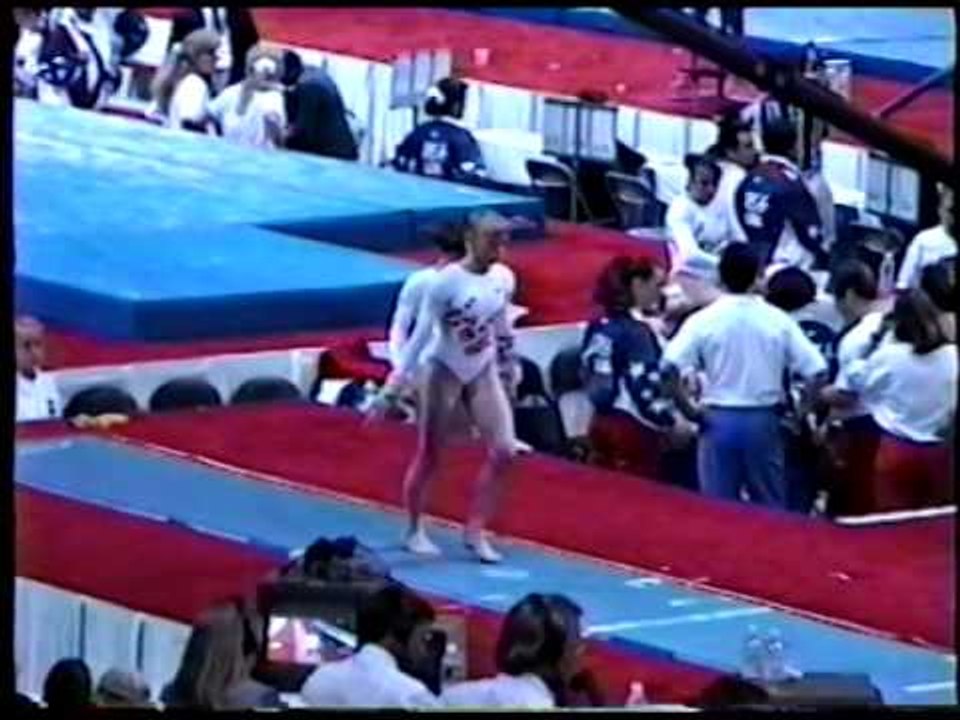 Katie Teft - Compulsory Vault - 1996 Olympic Trials