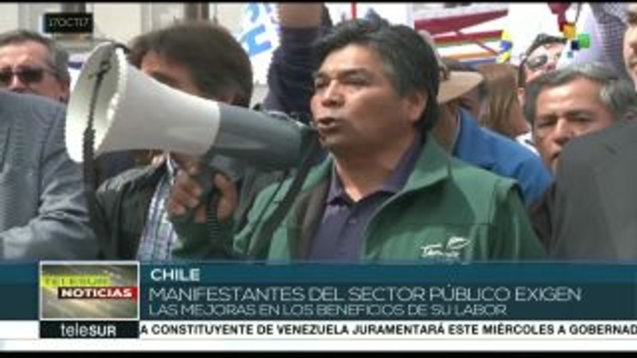Trabajadores del sector público en Chile exigen mejoras laborales