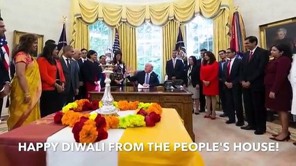DONALD TRUMP CELEBRATES DIWALI IN OVAL OFFICE