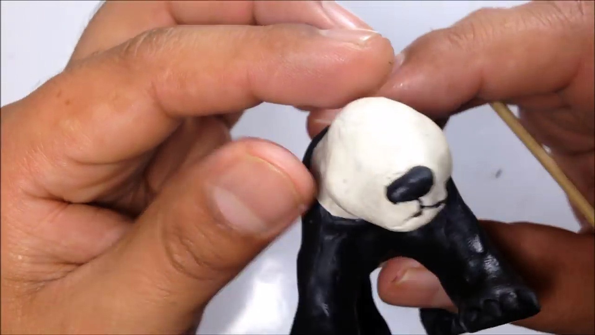 Como hacer un oso panda de plastilina / how to make a panda with clay –  Видео Dailymotion