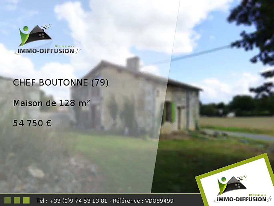 Maison A vendre Chef boutonne 128m2 - 54 750 Euros