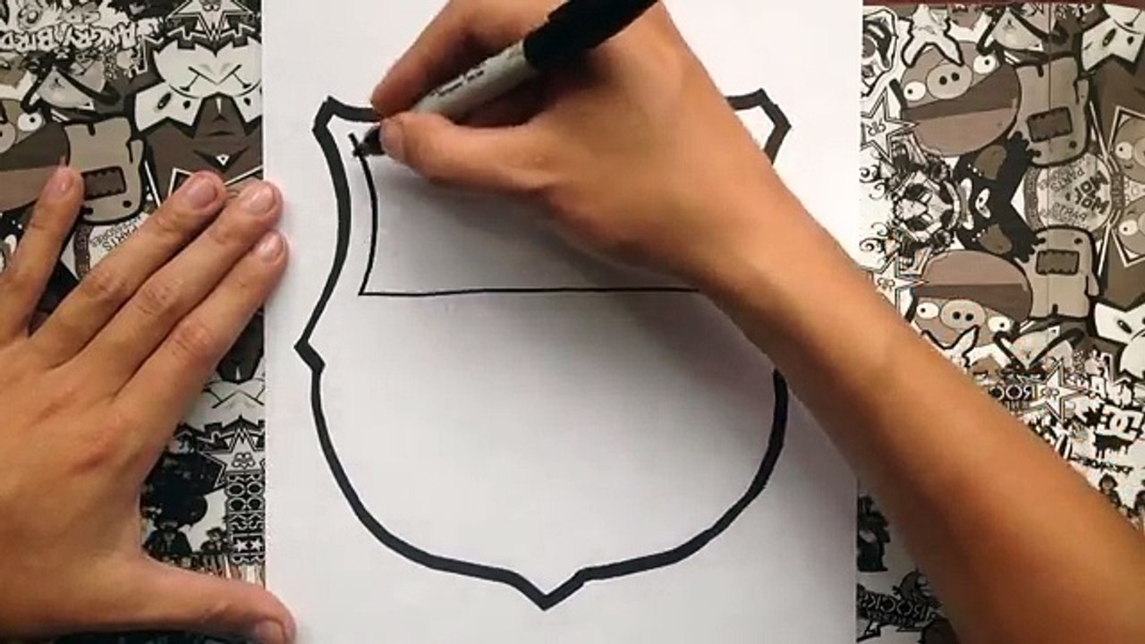 Como dibujar el escudo del Barcelona | how to draw barcelona logo