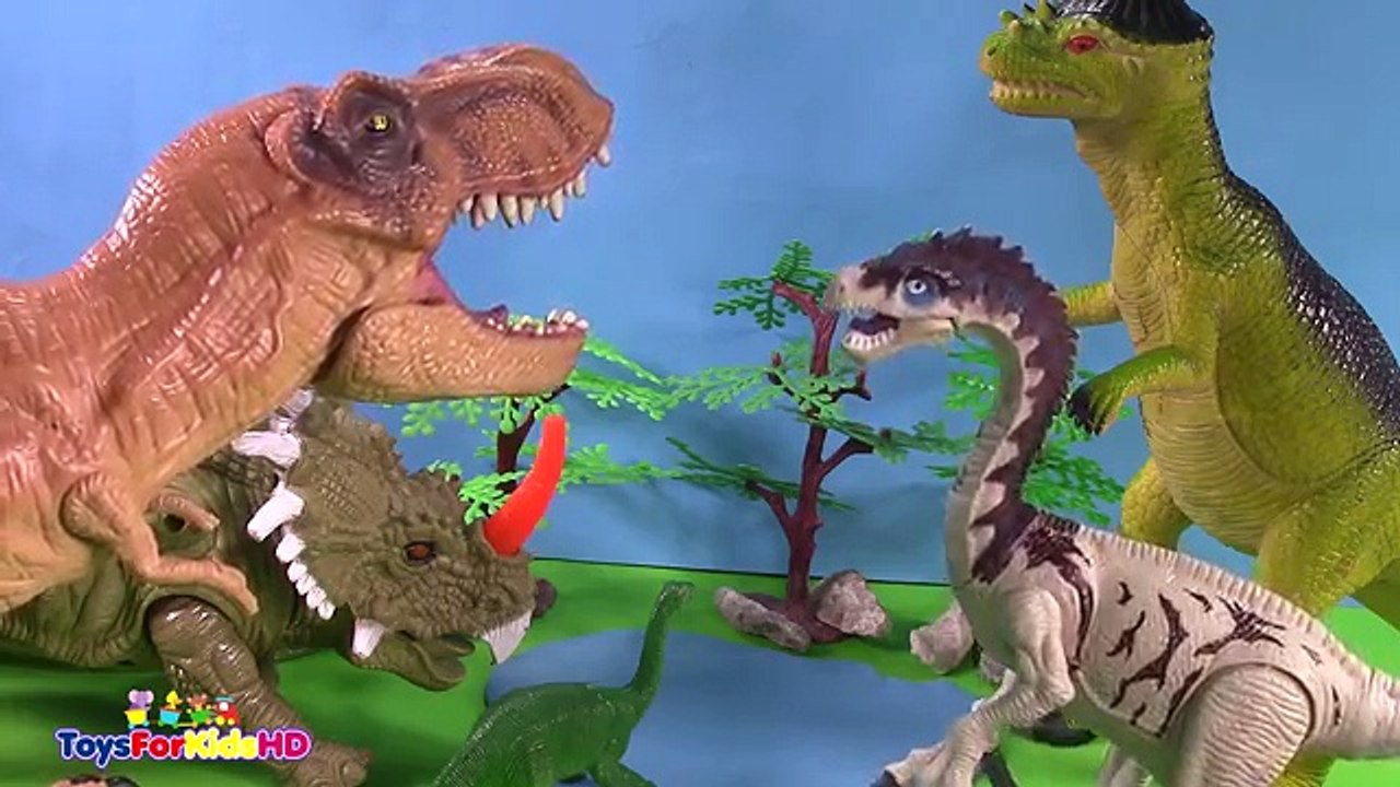 Los Dinosaurios para niños El T-Rex Amistoso - Videos de Dinosaurios  ToysForKidsHD