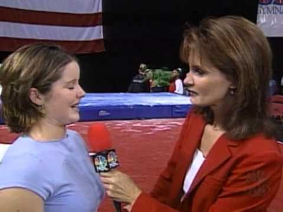 Elise Ray Interview 2001 U.S. Gymnastics Championships Women