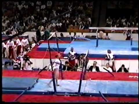 Katie Teft - Compulsory Uneven Bars - 1996 Olympic Trials