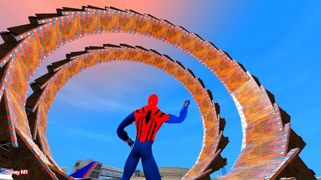 Learn Numbers - Spiderman Cartoon Videos in Suvs Color Cars for Kids - Colours for Children