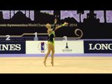 Kseniya Moustafaeva (FRA) - Clubs Final - 2014 World Rhythmic Gymnastics Championships