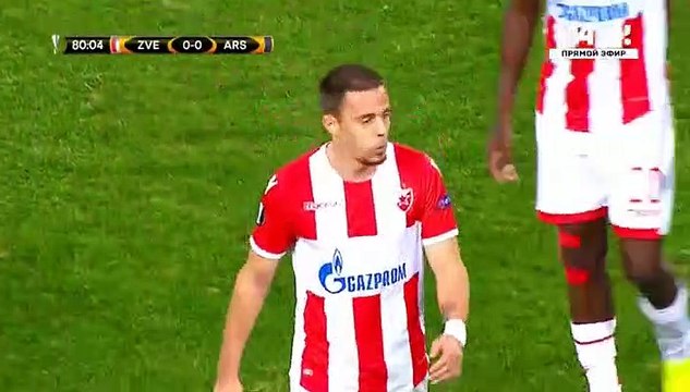 Milan Rodic (Elbowing) Red Card HD - FK Crvena zvezda	0-0	Arsenal 19.10.2017